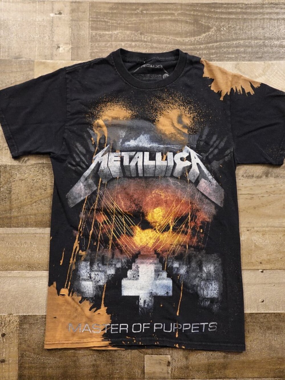 Metallica Master of Puppets Distressed T‎ Shirt Women’s XS Black Band Rock
